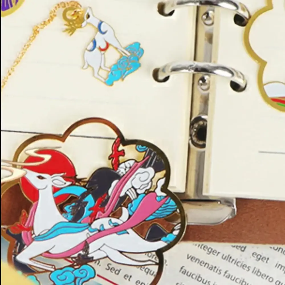 Chiński styl mosiężna zakładka wisiorek z frędzlami książka w stylu Retro klips metalowy znak paginacji prezent dla studentów materiały biurowe szkolne