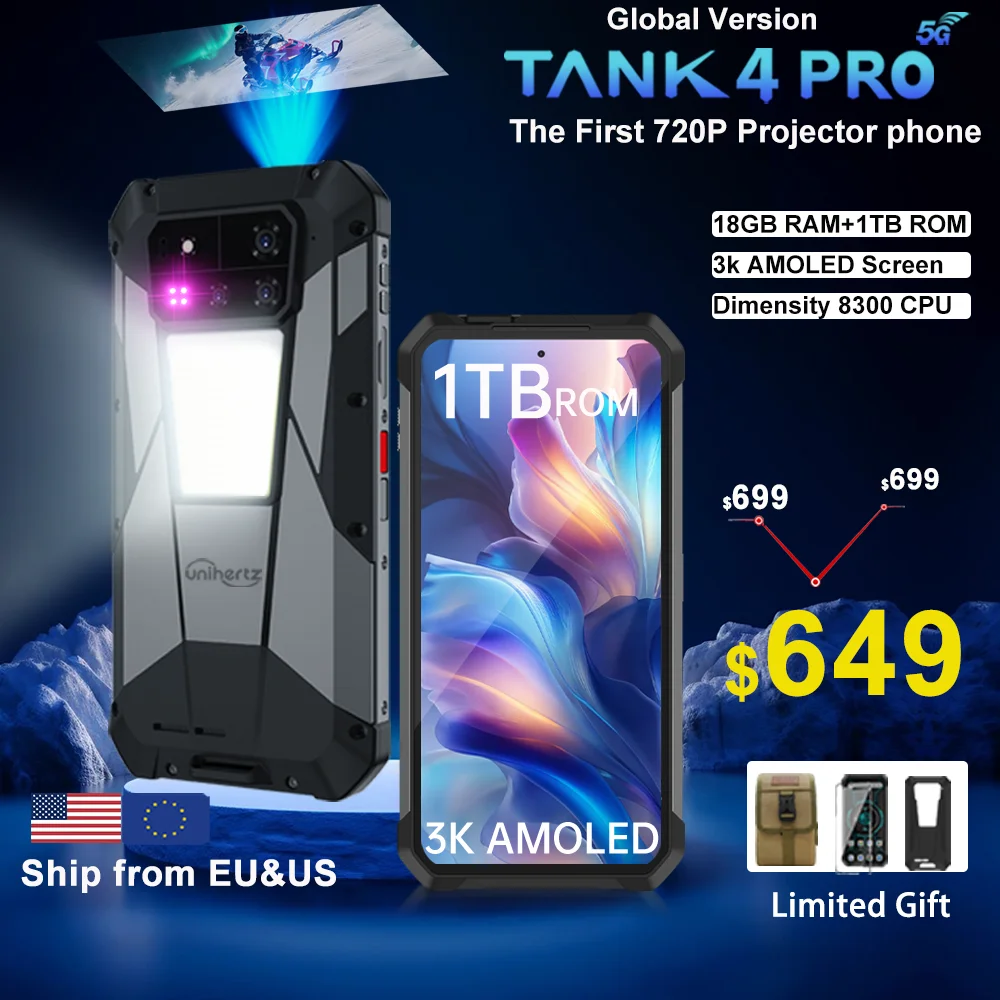 World premiere】Unihertz by 8849 Tank 4 pro Smartphone 5G with