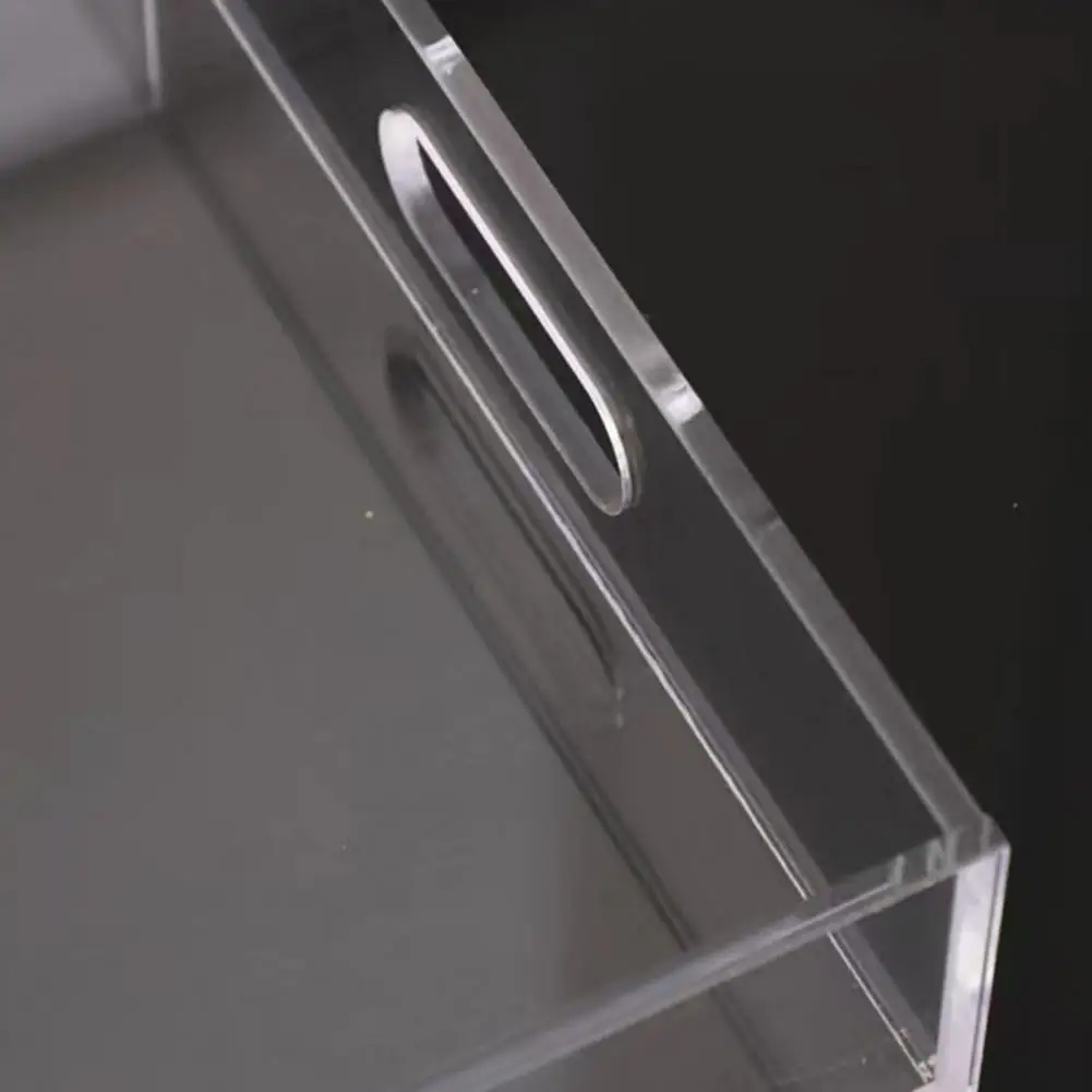 High-transparent Acrylic Tray Non-slip Multi-purpose Storage Solution Wide Application Versatile Tray Toiletry Organizer 아크릴 트레이 6
