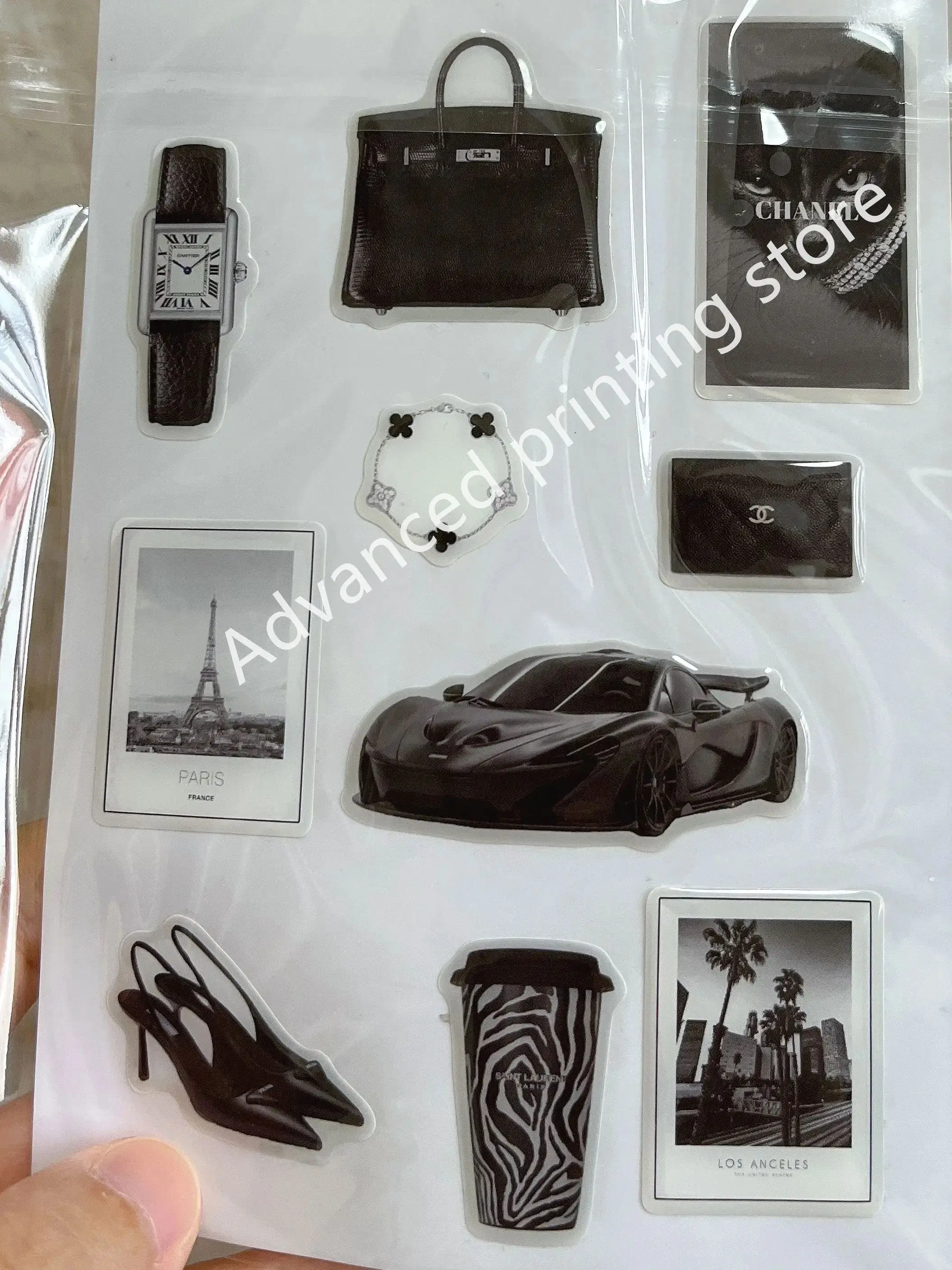 DlY 3D phone case dome epoxy 3d stickers personalized resin ipad label popular decorative crystal gel jelly cute shapes
