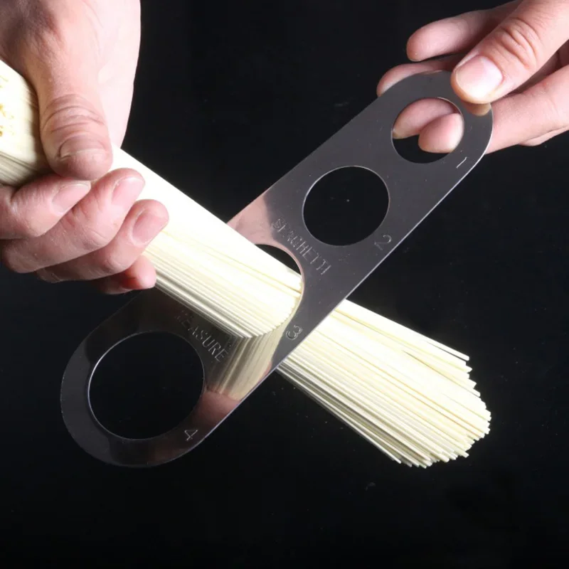 Stainless Steel Spaghetti Measurer - 4-Hole Pasta Portioning Tool