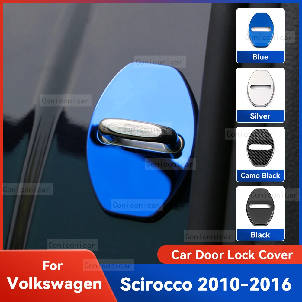 

Auto Car Door Lock Protect Cover Emblems Case Stainless Steel Decoration For VW Volkswagen Scirocco 2010-2016 Accessories