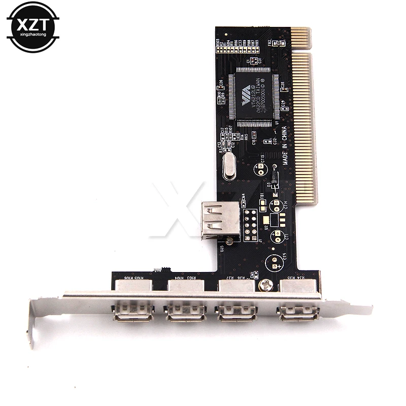 Hot-Sale Usb 2.0 4 Porte 480Mbps Ad Alta Velocità Tramite Hub Adattatore Per Scheda Controller Pci Schede Pci Per Vista Windows Me Xp 2000 98 Se
