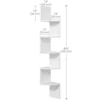 VASAGLE Corner Shelf Wall Mount, 5-Tier Floating Corner Bookshelf, Plant Shelf for Bedroom, Living Room, Bathroom, Home Office 6