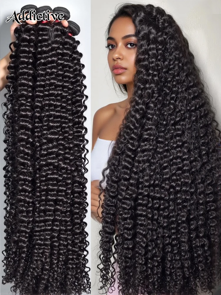 human hair extensions 30 40 Inches 3 4 5 Bundles Curly Loose Deep Wave Raw Human Hair Weave Double Weft Bundle Brazilian Remy Hair Extensions