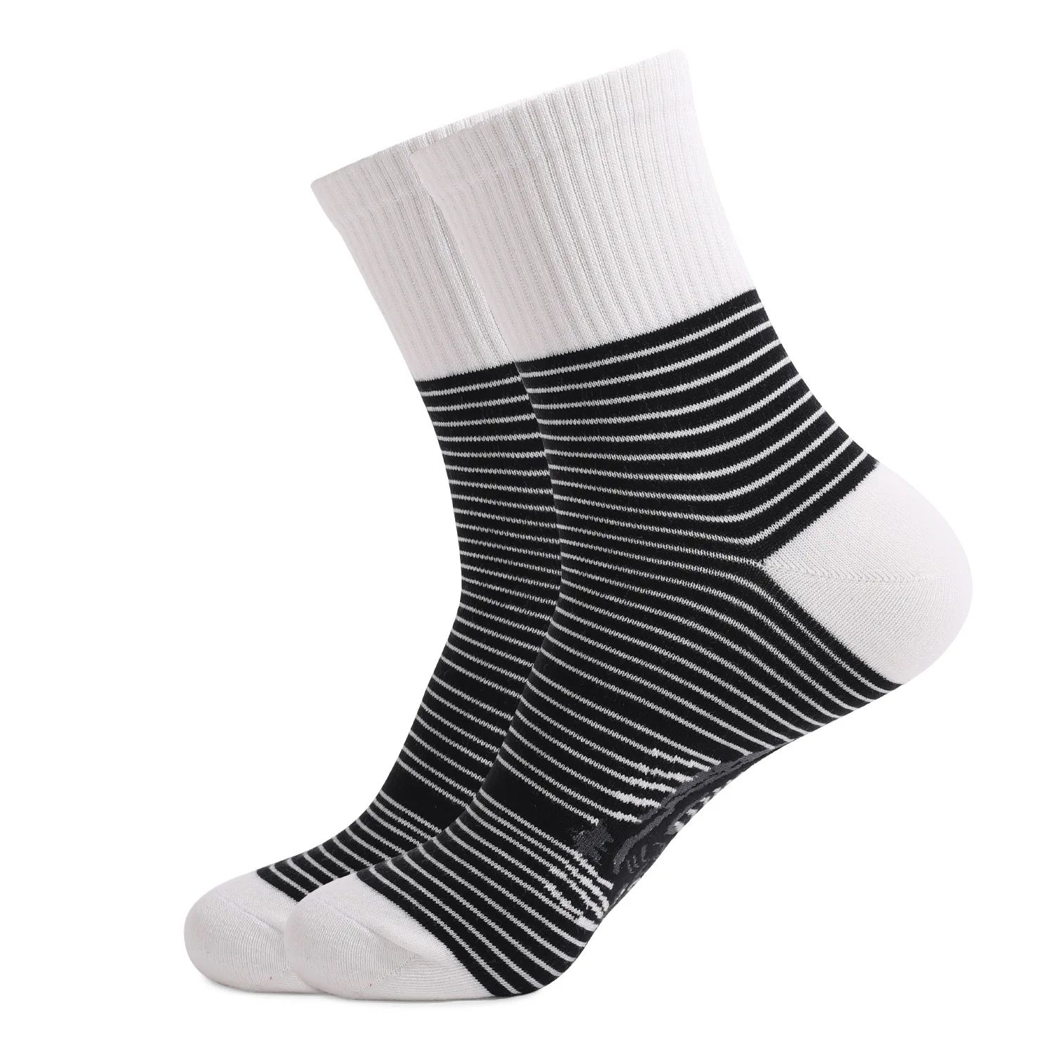 3 Pairs The New Men's Socks Black and White Striped Animal Cat Print Plus Size Men and Women In The Tube Socks Funny Socks