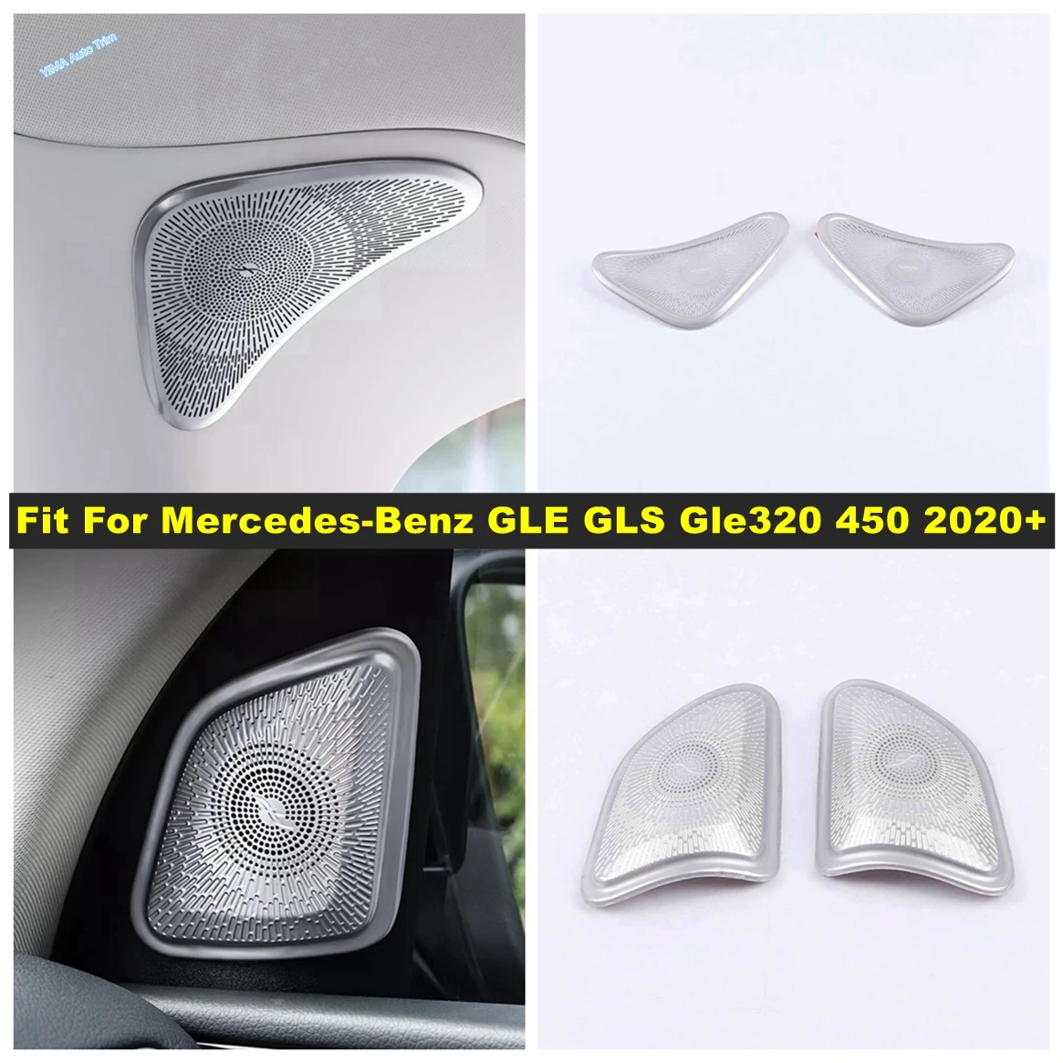 

Inner Window Pillar A Stereo Speaker Audio Loudspeaker For Mercedes-Benz GLE GLS Gle320 450 2020 - 2023 Silver Car Accessories