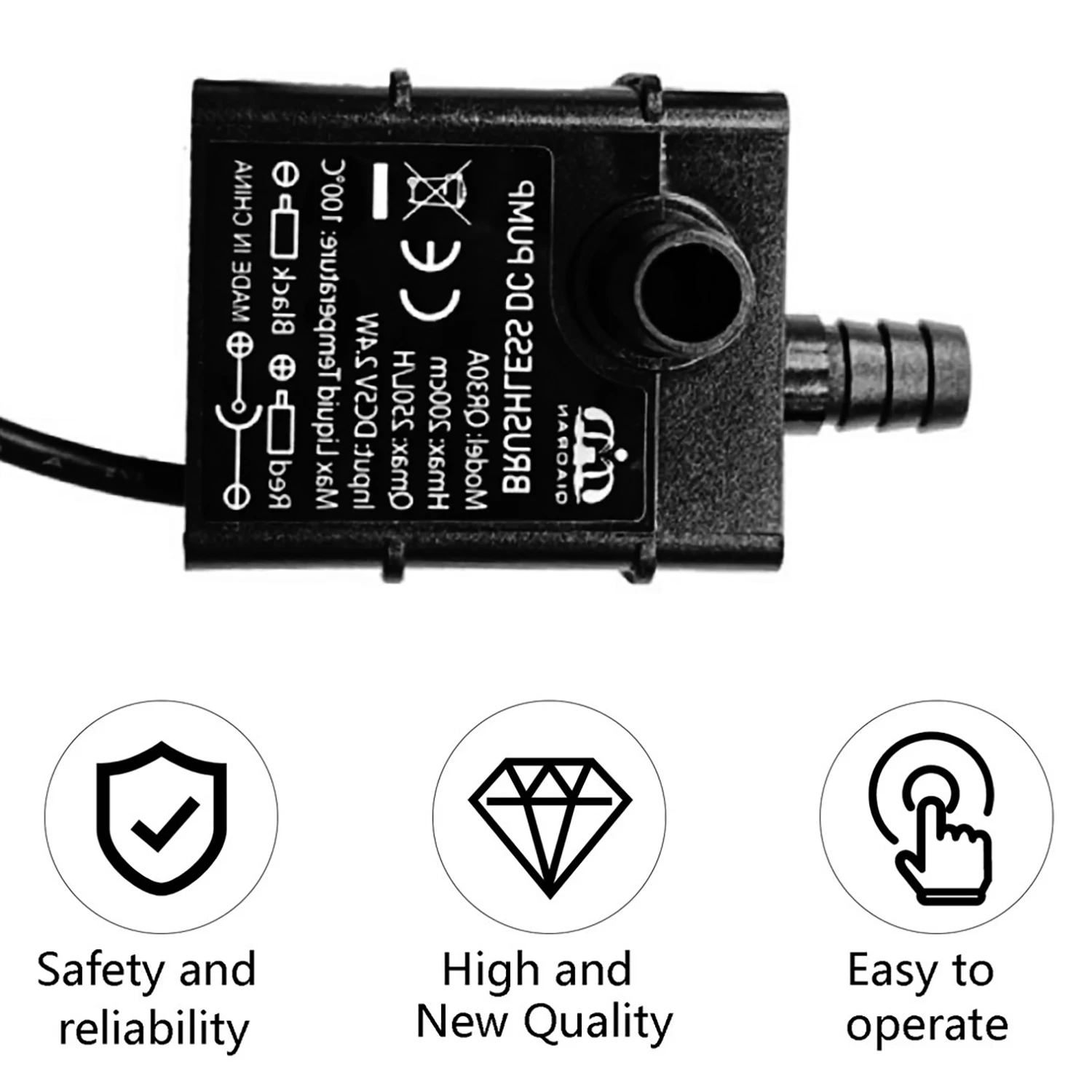   QR30B DC 5V 2.3W 220L/H   IP68 CPU ð ڵ 귯ø  , ּ