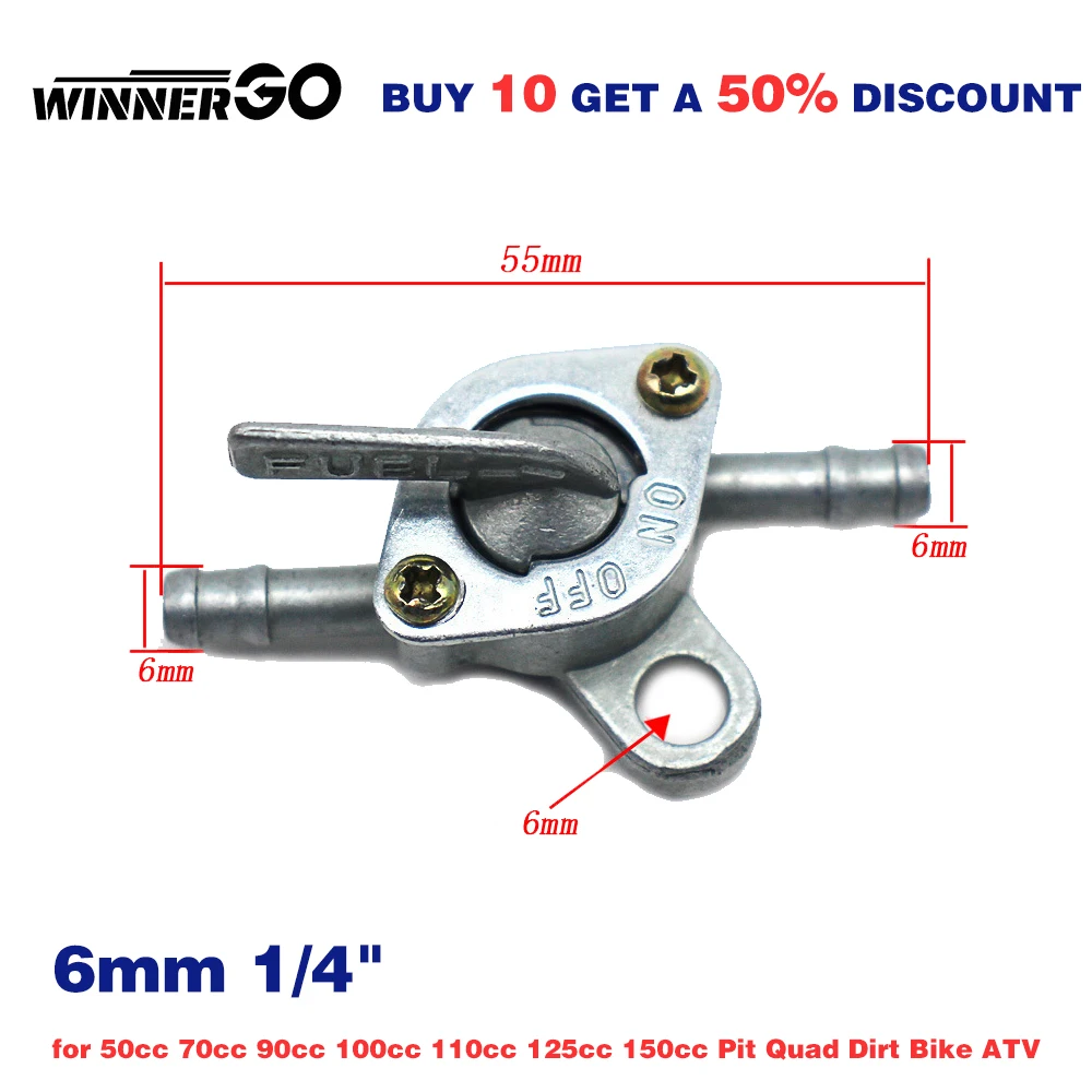 Rubinetto Carburante Per Moto E Quad - 4 Pezzi, Valvola Serbatoio Benzina - Foto 10