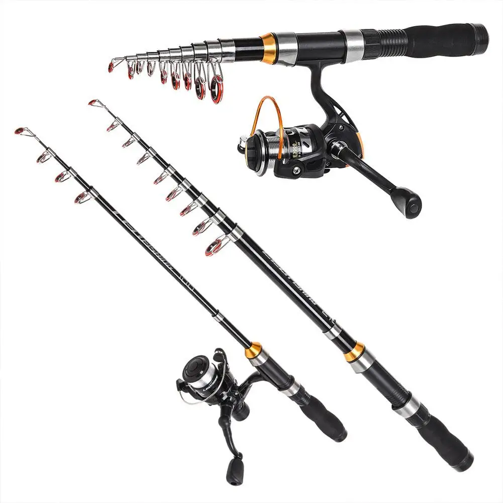 1.0-2.3m Retractable Fishing Rod Carbon Fiber Fishing Pole Fishing  Accessories For Bass Salmon Trout Fishing - AliExpress