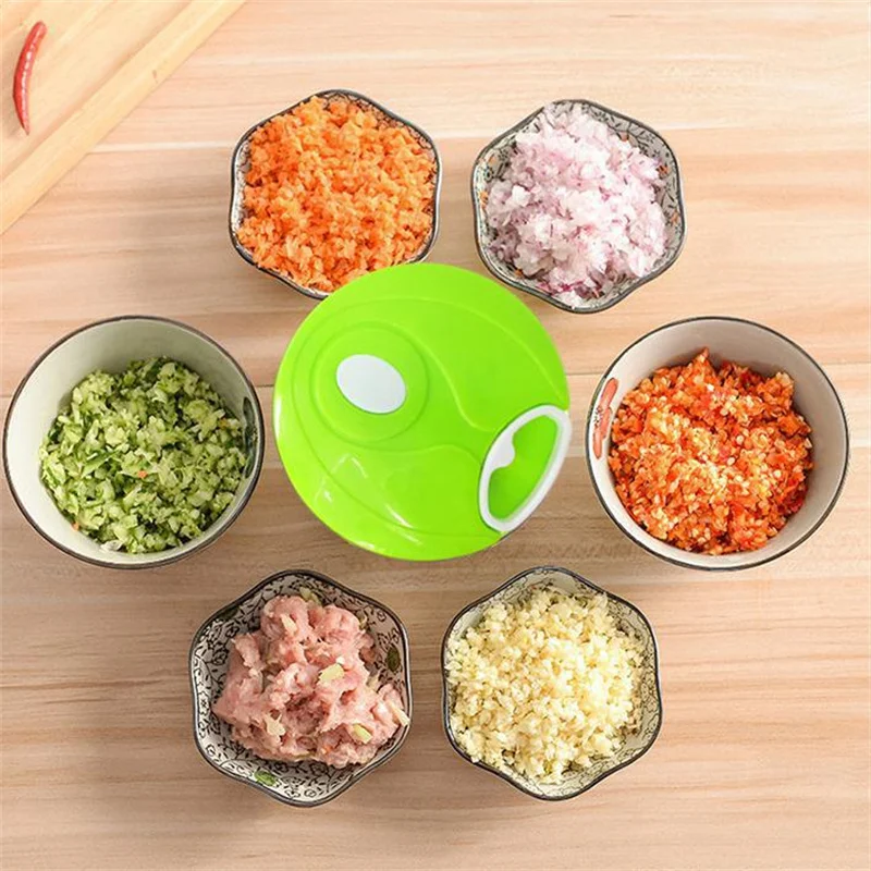 Manual Food Crusher Mini Garlic Chopper Garlic Crusher Vegetable Onion Cutter Kitchen Cooking Accessories 400ml mini garlic chopper