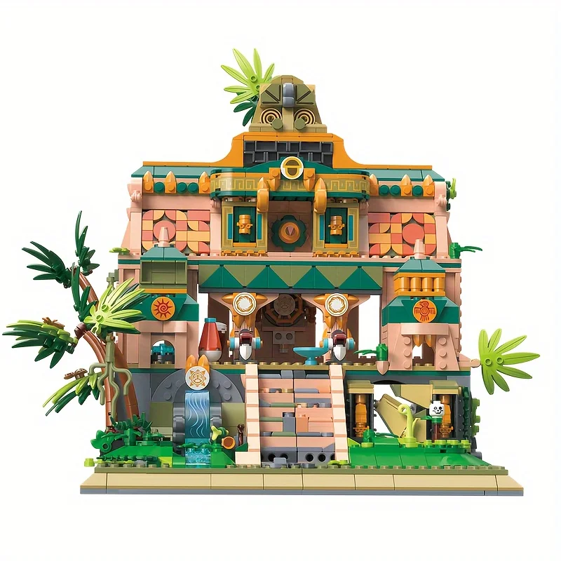 1645PCS self-assembling blocks Ancient building lost Lost Temple Blocks toy tabletop decoration puzzle toy