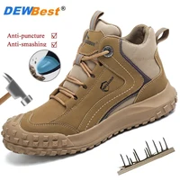 Breathable lightweight casual shoes anti-smash anti-puncture tire sole non-slip wear-resistant safety work protective shoes