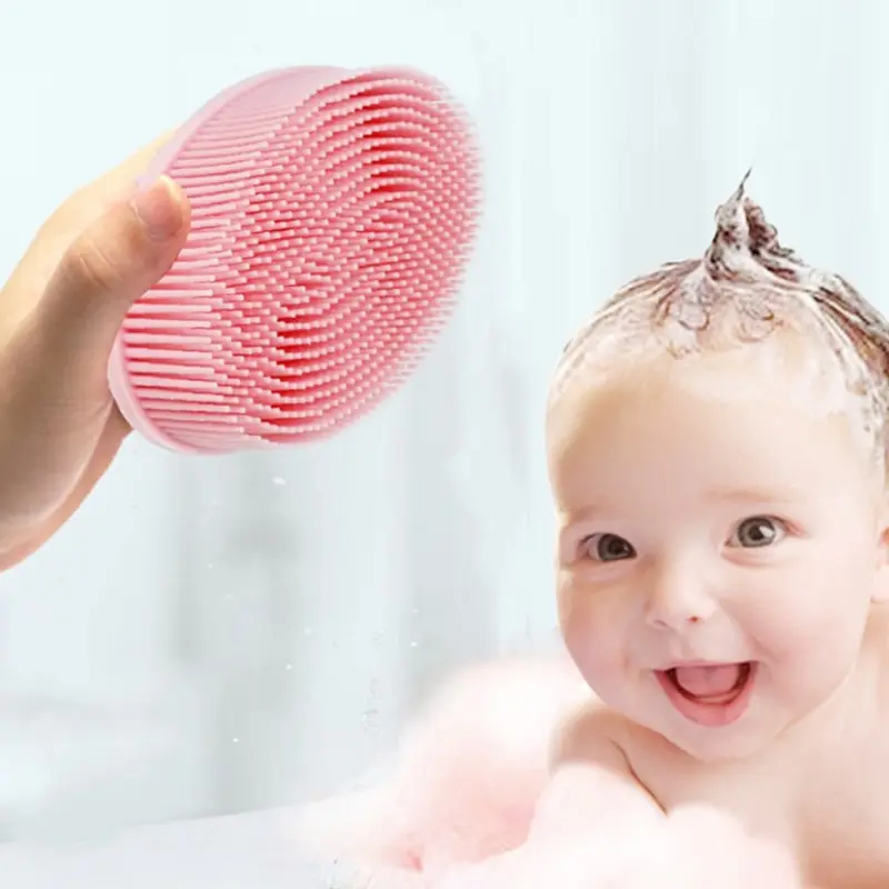 Silicone Body Brush Baby Shower Sponge Dry Massage Bath Towel for Body Bast Silicone Body Scrubber  Back Scrubber 4