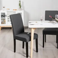 Set of 2 Fabric Dining Chairs Upholstered with Nailhead Trim 2