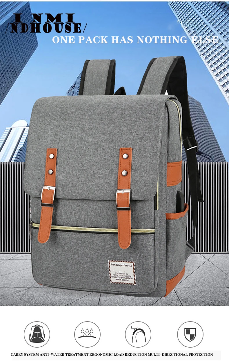Travel Men 15 inch Laptop Backpack vacuum compression Backpack Business Large Capacity school Backpack expand outdoor backpack