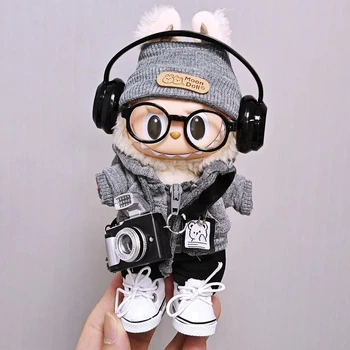 New Labubu Clothes | Universal Hoodie Set with Camera & Headphone