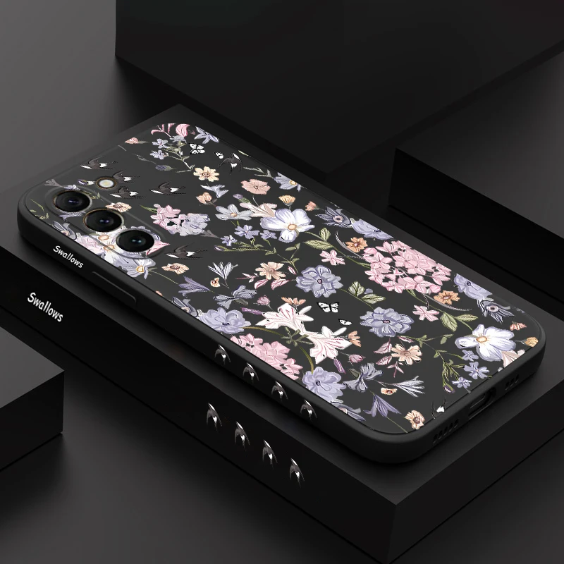 Elegant Wilted Flower Silicone Phone Case Cover