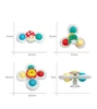 3Pcs Suction Cup Spinning Tops，Novelty Gyro Toys，Suitable For Preschool Boys & Girls , Sensory Bath Play Set,Birthday, Christmas 3