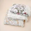 2 Layer Cotton Muslin Baby Blanket Floral Sunflower Newborn Swaddle Wrap Cloth Boy Girl Receiveing Blanket Baby Stroller Blanket 2