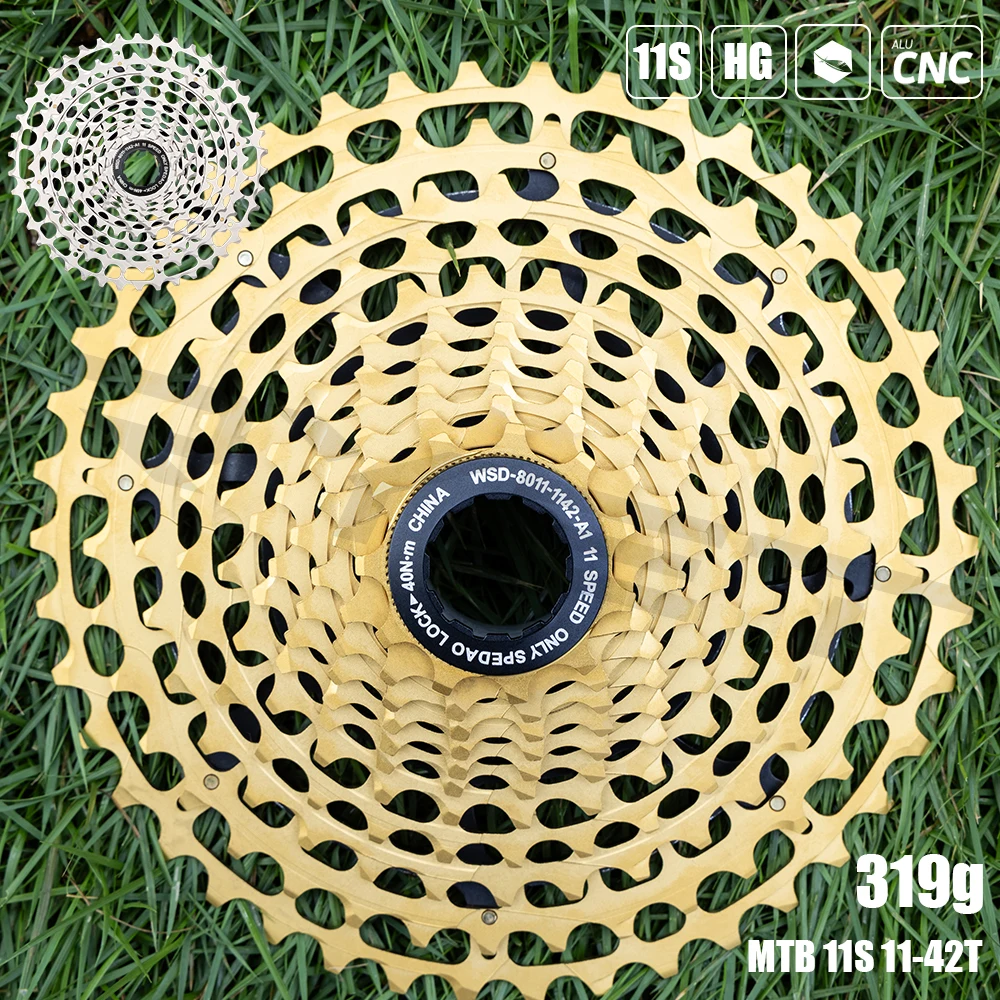 Bicycle Cassette SPEDAO SLR2 Bicycle Cassette 11v 11-42T HG 11s ultralight CNC k7 11v For MTB GX X1 NX M8000 11 Speed Hub Bike Freewheel