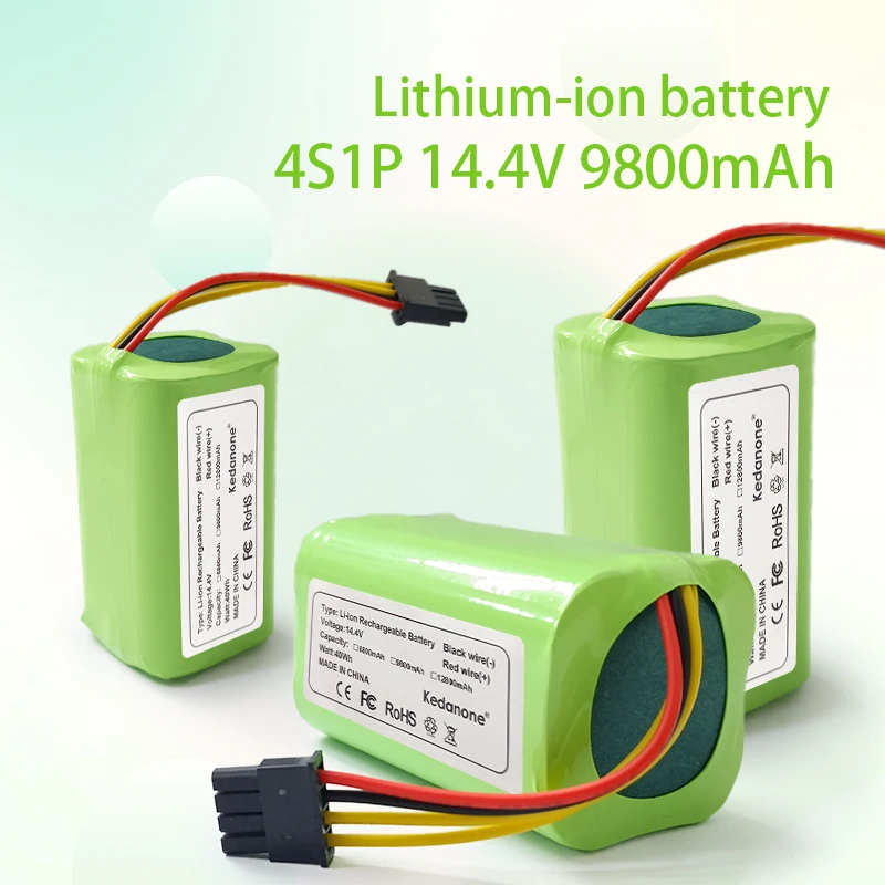 

4S1P 18650 14.4V 9800mAh Lithium Battery,For Robot Vacuum Cleaner Vacuum Cecotec Conga 1390 1490 Li-ion Rechargeable Battery
