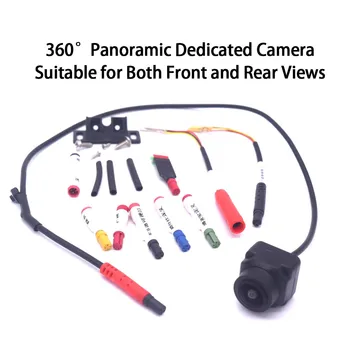 CVBS/720/1080P 360 °   Telecamera panoramica per auto adatta Android, telecamera panoramica universale per visione notturna ad alta definizione grandangolare