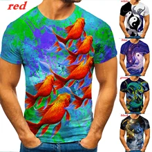 

Men/Women Animal Fish T Shirt Harajuku Fashion 3D Print Short Sleeves T-shirts Hip Hop Streetwear