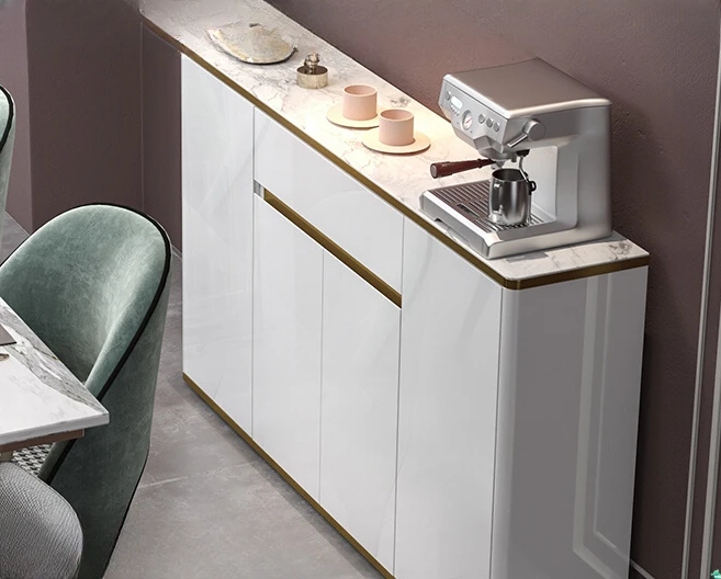 

Modern Simple Marble Table Top Rock Plate Living Room Tea Cabinet Nordic Narrow Locker