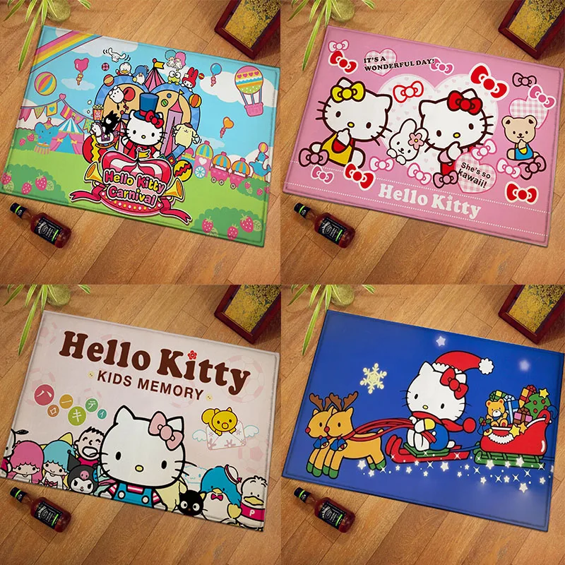 Hello Kitty Bath Mat Decoration Kitty White Cat Floor Mat Bathroom