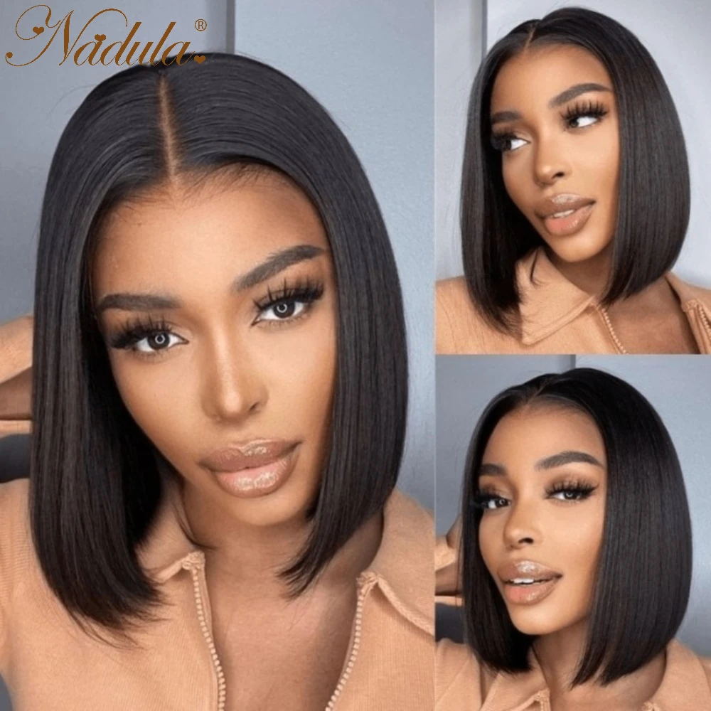 Nadula Hair HD Transparent Lace Closure Wigs 5X5 Short Bob Wig 13X4 Lace Front Human Hair Wigs Bone Straight Human Hair Lace Wig