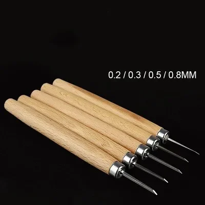Model Tools 0.1mm-0.8mm Pushing Knife Model Building craft Tool Carving Knife Model Making Tool with Wood Grip 90201