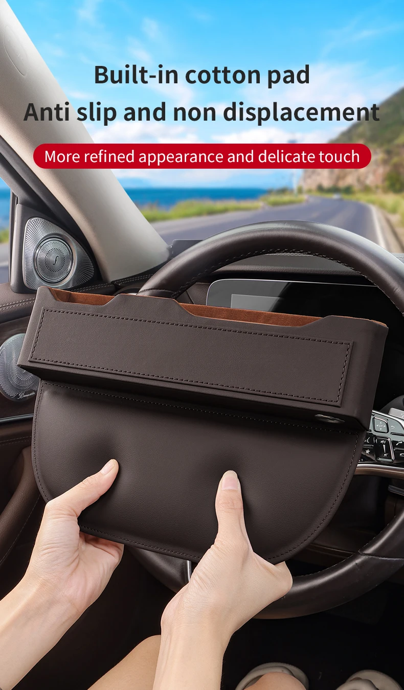 Neues Upgrade Autos itz Lücke Organizer Aufbewahrung sbox Tasche Multifunktions Universal Brieftasche Schlüssel Karte Tasse Telefon halter Autozubehör – Detail 2