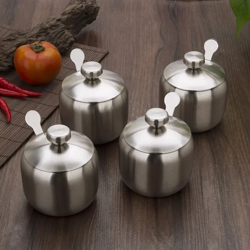 Stainless Steel Jar with Spoon 6