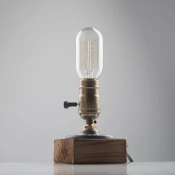 Retro table lamp industrial dimmable night lamp Steampunk table lamp with e26e27 lamp holder Edison bulbVintage