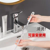 Brosse en nylon spirale anti-blocage, tuyau d'égout de cuisine, bande de dragage de cheveux, brosse d'évier de toilette, gadgets de cuisine 3