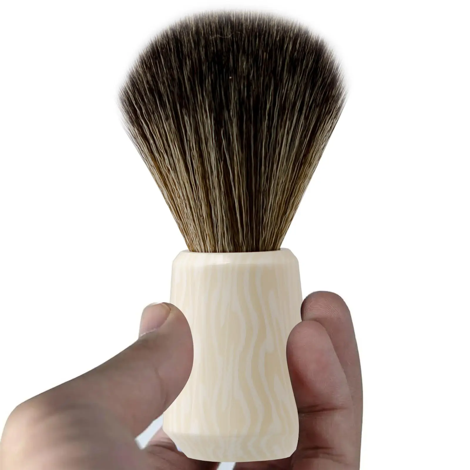 Beard Shaving Brush for Father Husband Shaving Accessory Easy Foaming Resin Handle Nylon Bristles Hair Salon Tool for Hair Salon