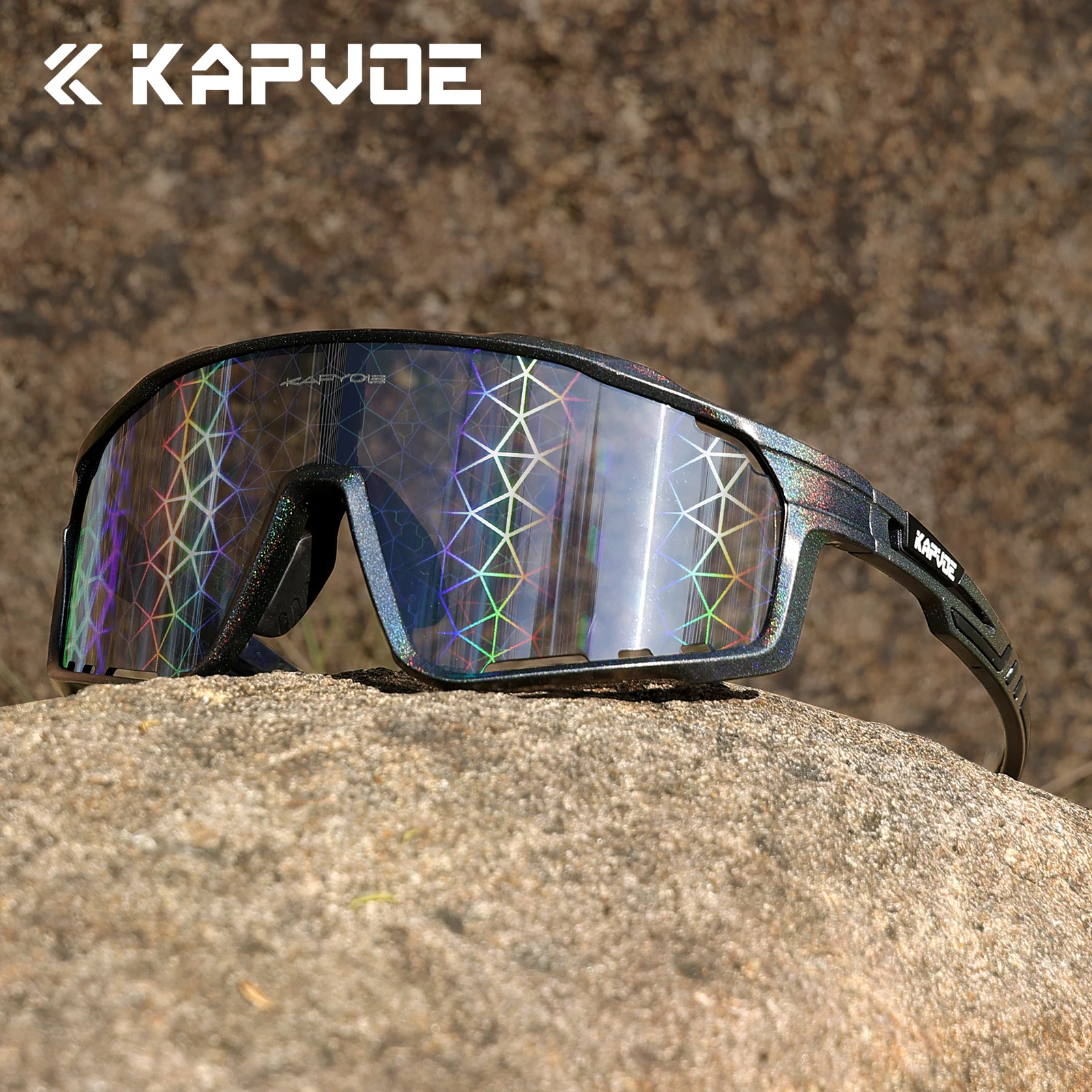 Kapvoe Fashion Hiking Eyewear Sunglasses for Men Cycling Glasses MTB Skating UV400 Fishing Goggles Man Woman Bike Bicycle