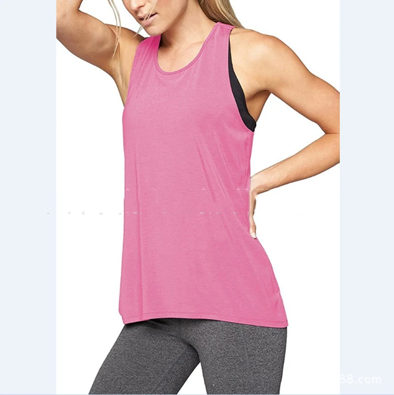 Yoga Top Sports Tank 1PC Women's Yoga Shirts Sleeveless Athletic Fitness Racerback Sports Vest Comfortable U-neck VestTraining Sport Tank Tops