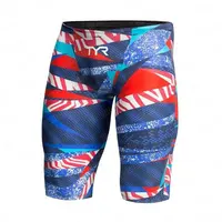 New Men's Jammer Training Swimsuit Swim Short Beach Trunks Swimming Pants Swimwear Summer Sports Surf Tights Shorts Bathing Suit