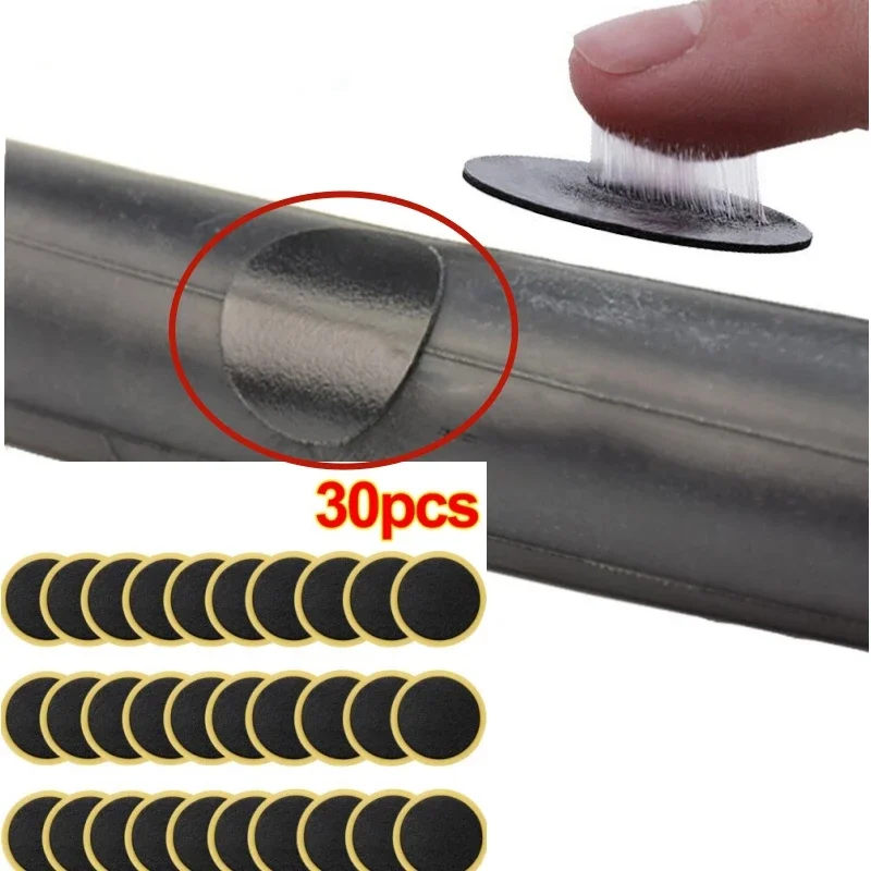 

30/10PCS Bicycle Glue-free Tire Patches Tool Quick Repairing Tyre Protection Patch Adhesive Quick Drying Bike Accessories