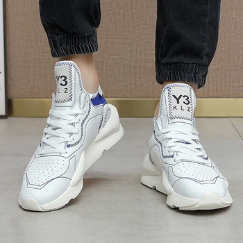 하이 스트리트 KLZ Y3 남녀공용 운동화, 경량 러닝화, 레이스업 스니커즈, 두꺼운 밑창 조깅화