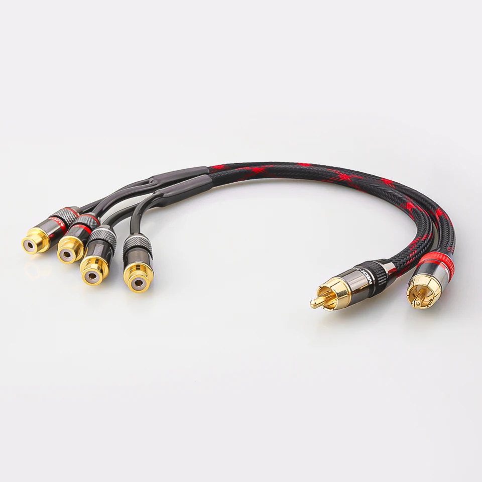 Adattatore RCA Maschio A 2 Femmine - Cavo Splitter 30cm Per Subwoofer, AMP E Altoparlanti | Qualit&agrave; Audio