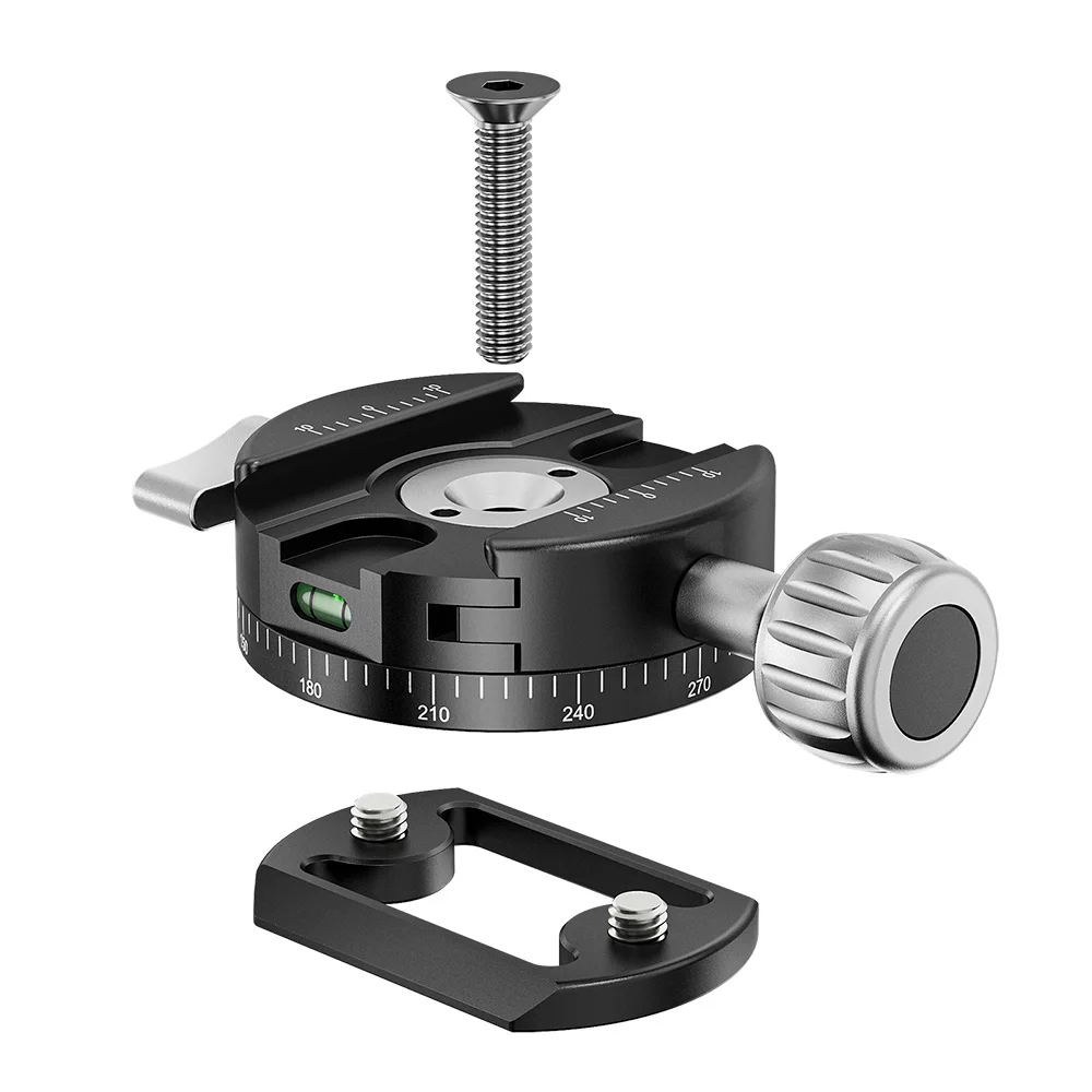 BAFANG BFJ-01A Geared Clamp 360&deg; Rotation Round Panoramic Clamp Seat for Tripod Head For DSLR Camera