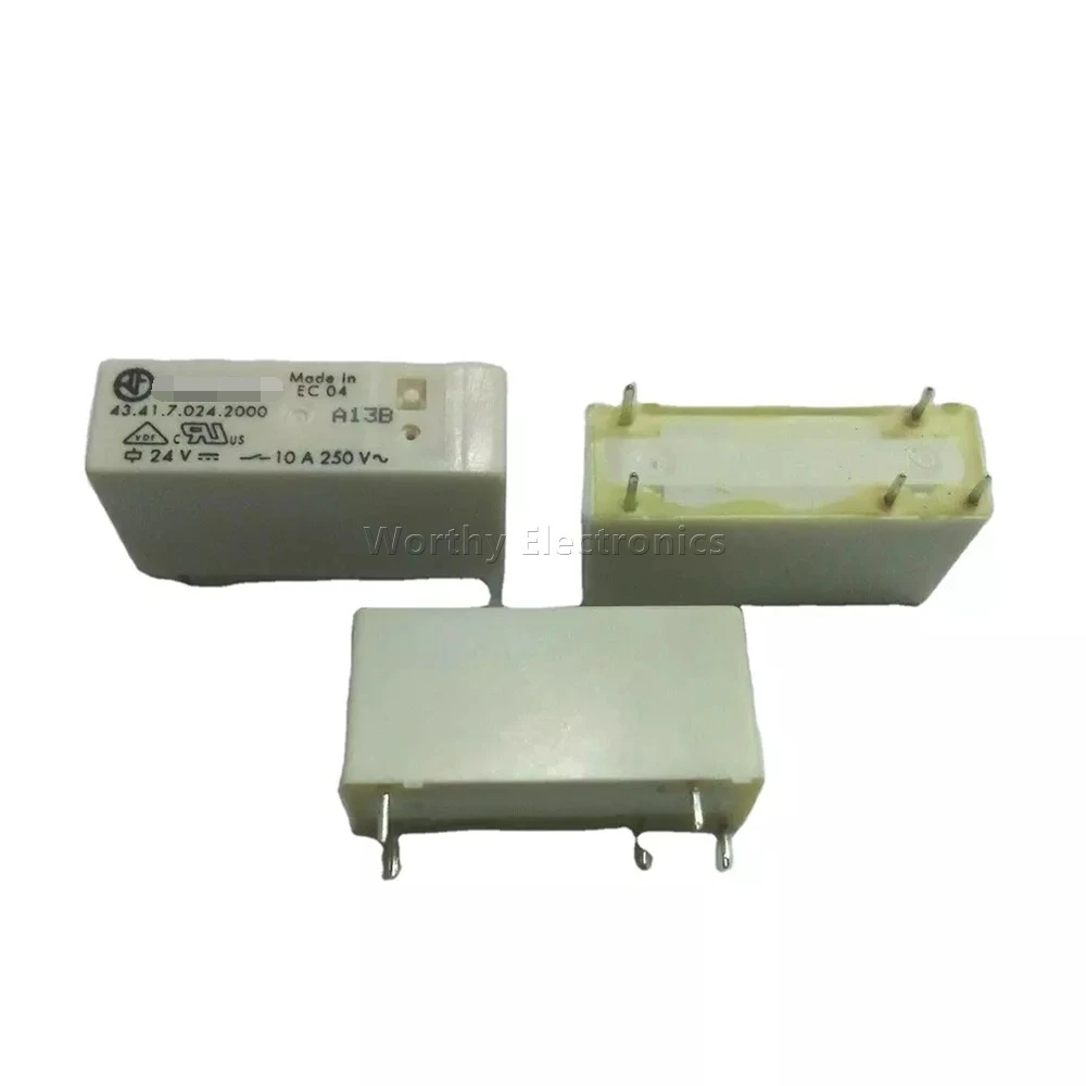 

Реле 10 шт./лот 24VDC 10A 5PIN 43.41.7.024.2000 Бесплатная доставка