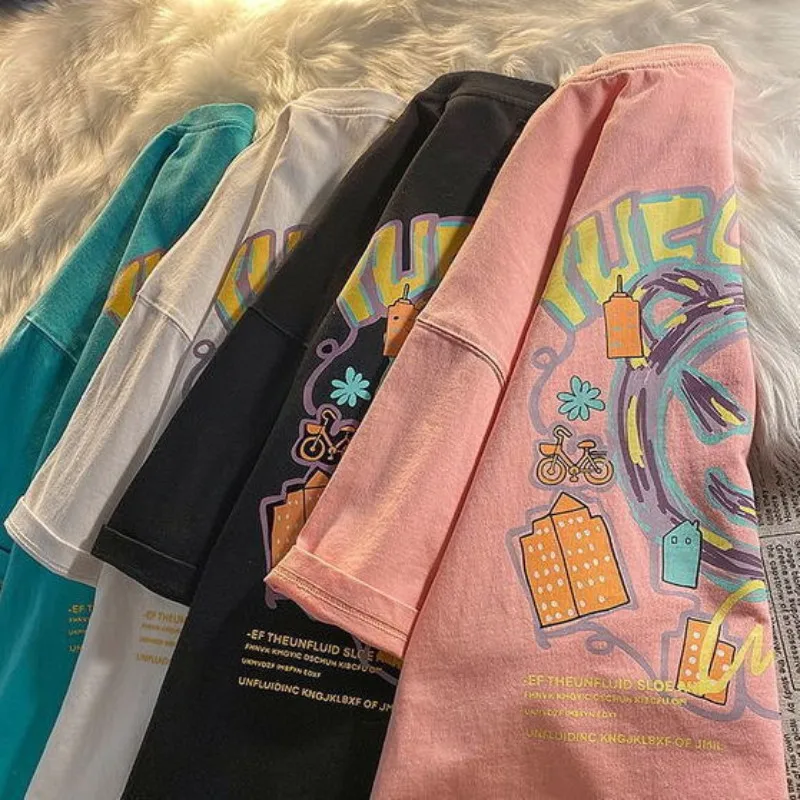 

Fashion Stylish Men Women T Shirts Short Sleeve American Style Hip Pop Streetwear Oversize Staight Loose Outdoor