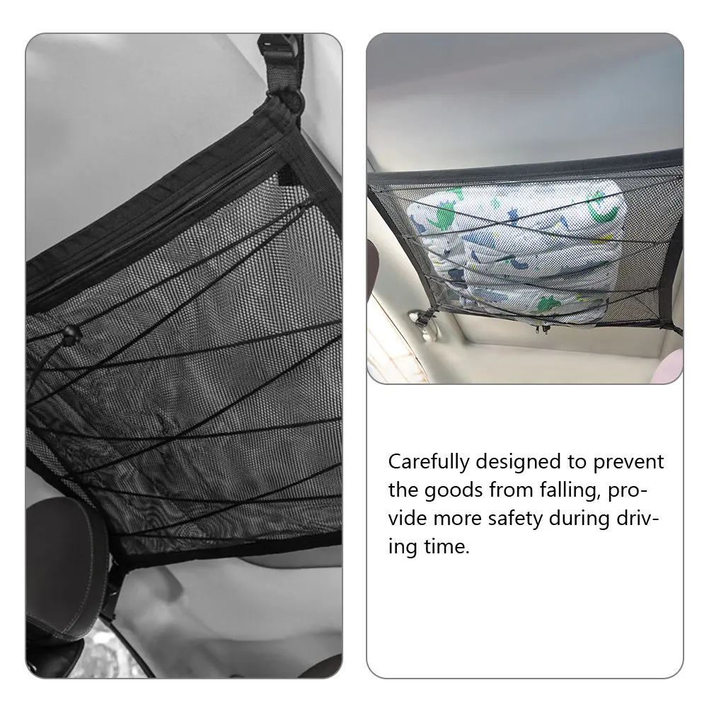 SUV 트럭용 루프 메쉬 가방 카고 네트, 차량 천장 수납 파우치, 여행용품, 로드 트립 필수품, 차량용 텐트