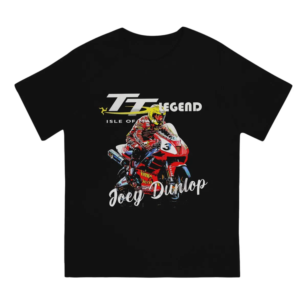 Joey Dunlop Tt Legend Newest Polyester TShirts Motorcycle Male