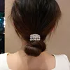 Luxurious Crystal Hair Bands Elegant Women Ponytail Rubber Band Hair Rope Tie Temperament Black Hair Accessories