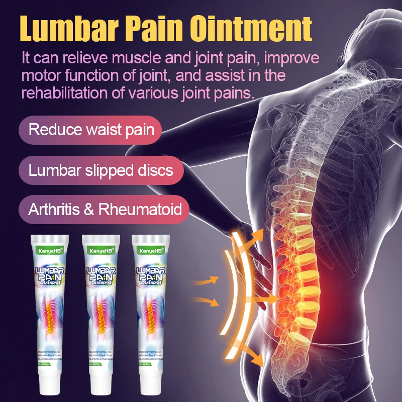 2Pcs Lumbar Spine Joint Pain Relief Ointment Treatment of Lumbar Disc Herniation Bone Pain Chinese Herbal Medical Ointment A869